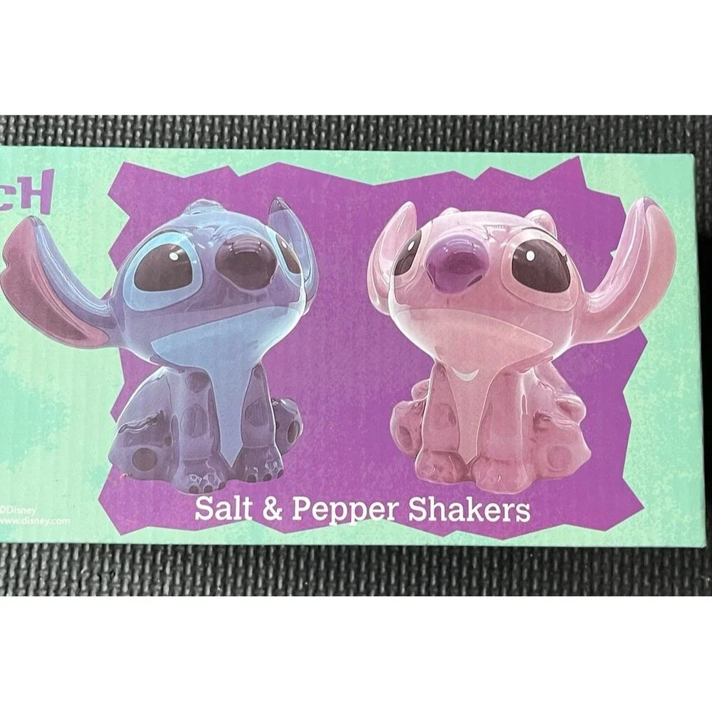Lilo & Stitch Ceramic Stitch and Angel Salt & Pepper Shakers Multi-Color